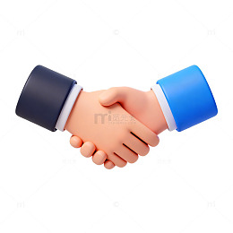 握手合作卡通素材