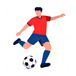 简约风足球运动矢量插画