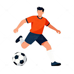 运动风格足球运动插画素材