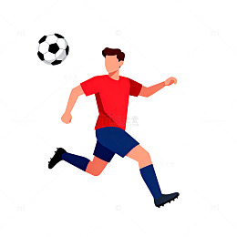 足球运动卡通矢量图