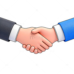 握手合作卡通图片