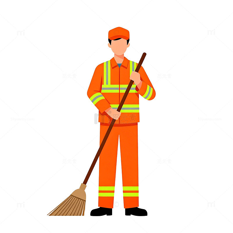 卡通清洁工形象