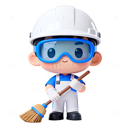 卡通清洁工形象设计素材