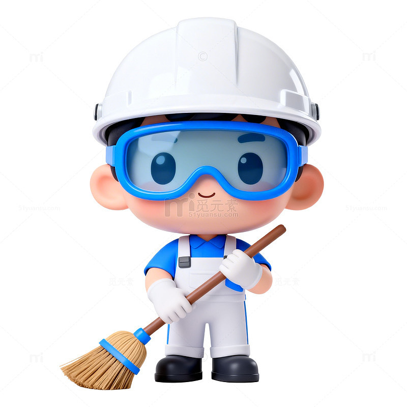 卡通清洁工形象设计素材