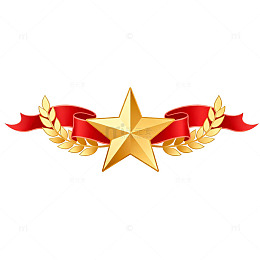 金色星形徽章设计元素