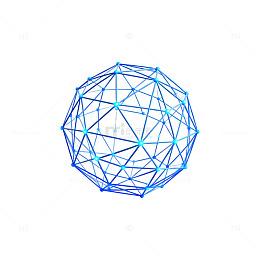 科技感立体几何图形设计元素