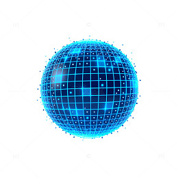 科技感蓝色球体矢量图案
