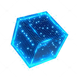科技风立方体网格图