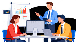 商务会议插画矢量素材