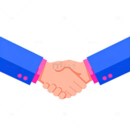 简洁握手商务插画