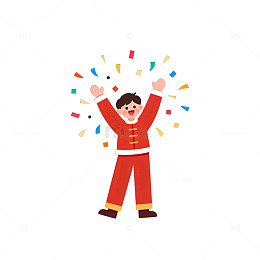 卡通风格节日庆祝插图