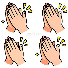 卡通风鼓掌插图