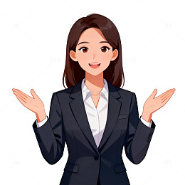 职业女性卡通形象展示