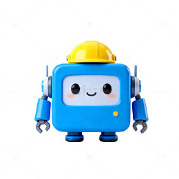 可爱卡通机器人创意玩具设计素材