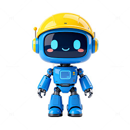 卡通可爱机器人设计素材