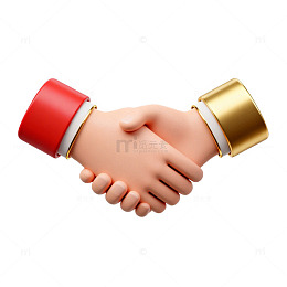 握手合作卡通素材