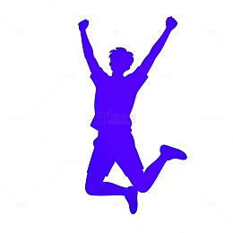 跳跃剪影艺术图像