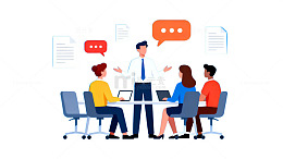 商务会议插画矢量图