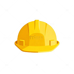 卡通风格安全帽矢量图