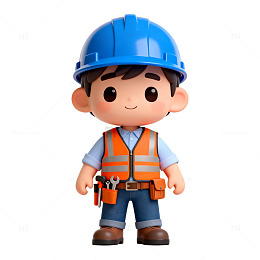 卡通建筑工人形象设计素材