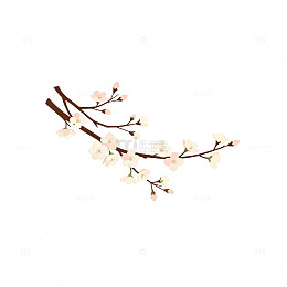 淡雅花卉插画设计元素