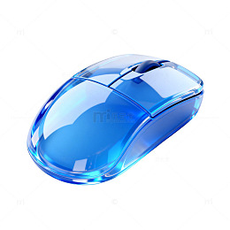 蓝色玻璃鼠标设计素材