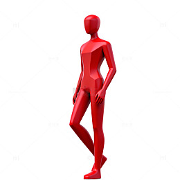 抽象红人形黑白背景艺术图