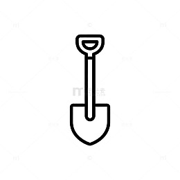 简约风格铲子图标矢量素材