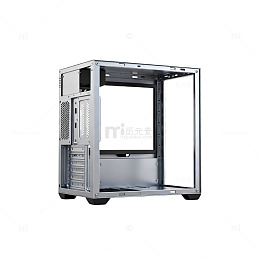银色电脑机箱透明展示图