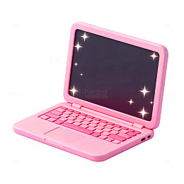 粉色闪亮儿童笔记本电脑玩具