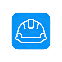 蓝色安全帽图标设计元素