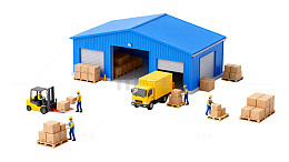 仓库物流搬运场景模型