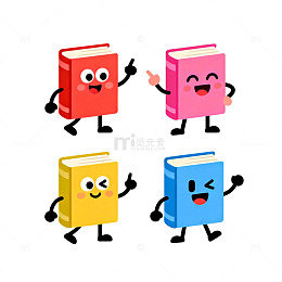 卡通书籍形象设计素材