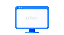 简约蓝色电脑显示器图标