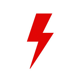 红色闪电图标简洁设计