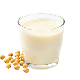 一杯豆浆配黄豆图片