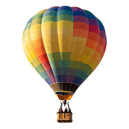 多彩热气球升空图片