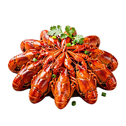 摆盘精美的小龙虾盛宴