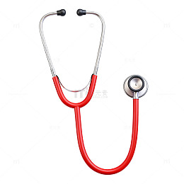 医疗红听诊器插图