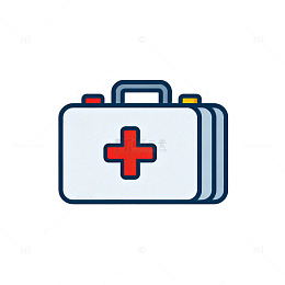 简洁风格急救箱矢量图标