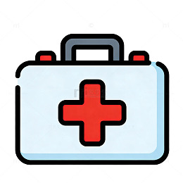 简约红十字急救箱图标设计