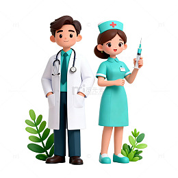 医疗专业人物插画设计元素