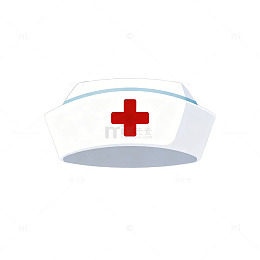 红十字护士帽简洁插画