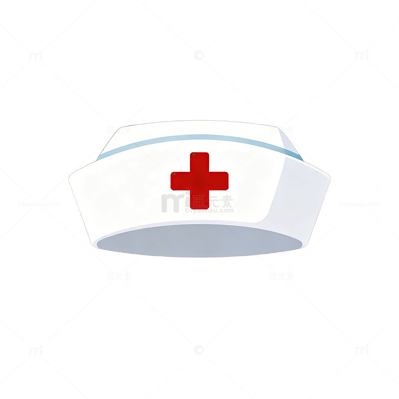 红十字护士帽简洁插画
