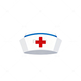 护士帽图标医疗矢量素材