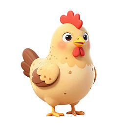 卡通风格可爱小鸡形象