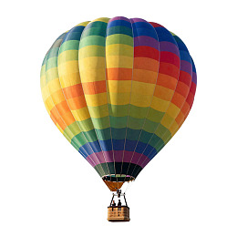 多彩热气球升空图片