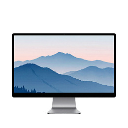 电脑显示器展示山景壁纸