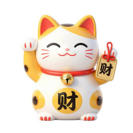 招财猫摆件微笑挥手保平安