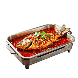 烤鱼配红油酱料图片